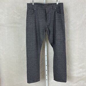 Isaia Gray Wool Cashmere Silk Slim 5 Pocket Button Fly Pants EU 50 R =US 34